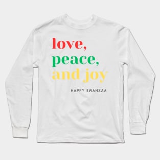 happy kwanzaa Long Sleeve T-Shirt